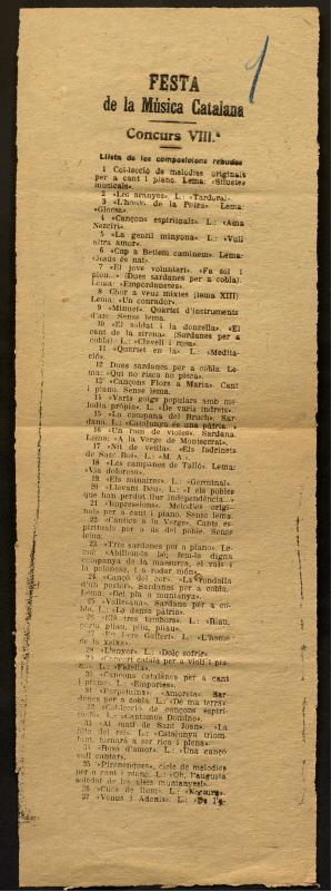 Còpia permesa amb finalitat d'estudi o recerca, citant la font "Centre de Documentació de l’Orfeó Català". Per a qualsevol altre ús cal demanar autorització.