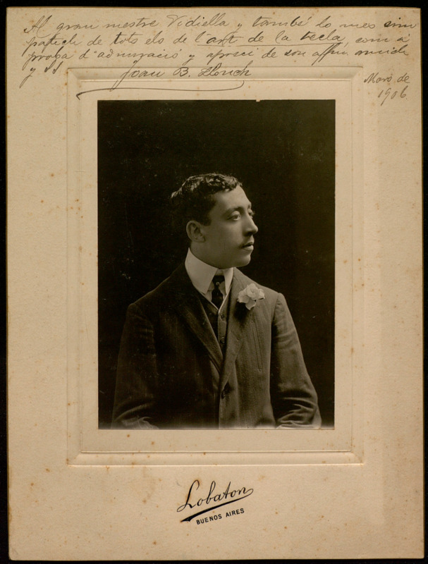 Retrat dedicat de Joan Baptista Llonch