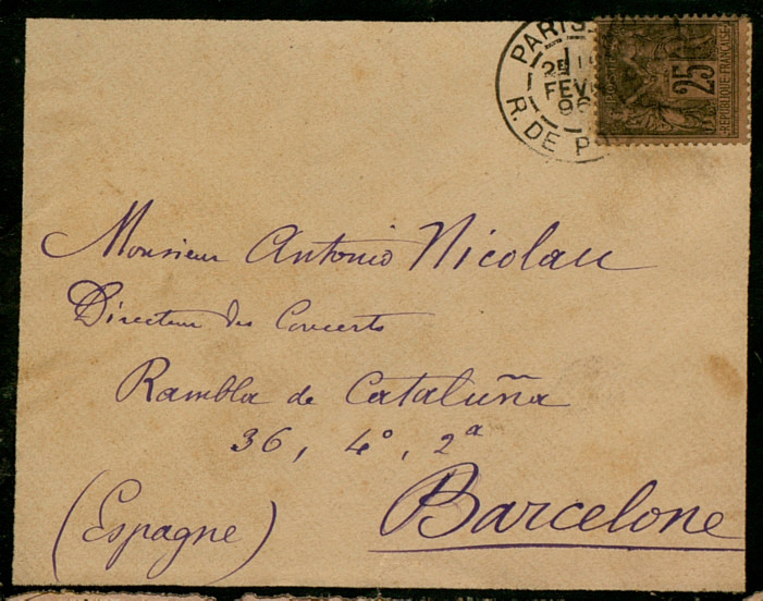 [Cartes de Alfred Ernst a Antoni Nicolau]