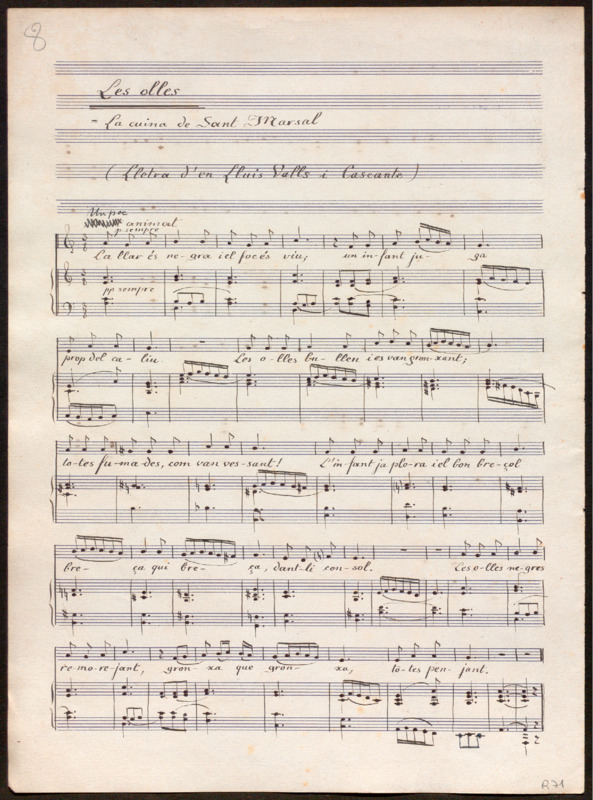 Les Olles. La cuina de Sant Marsal