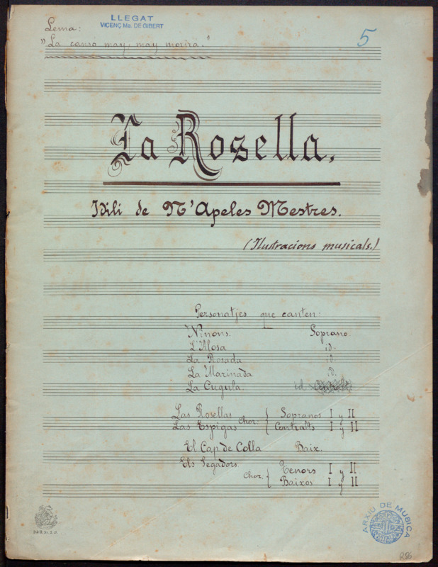 La Rosella. Idili de n’Apeles Mestres