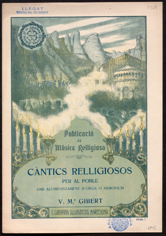 Càntics religiosos per al poble amb acompanyament d’orgue o harmònium