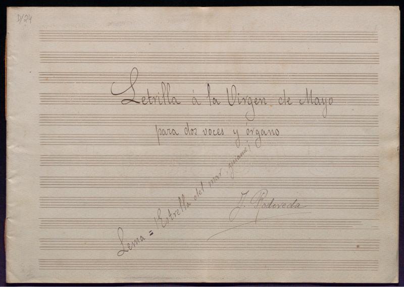 Letrilla a la Virgen de Mayo: para dos voces y órgano