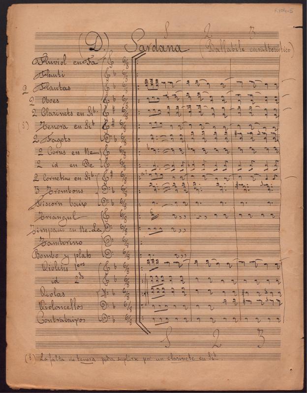 Poemes simfònics. Núm. 1. La Primavera. Sardana