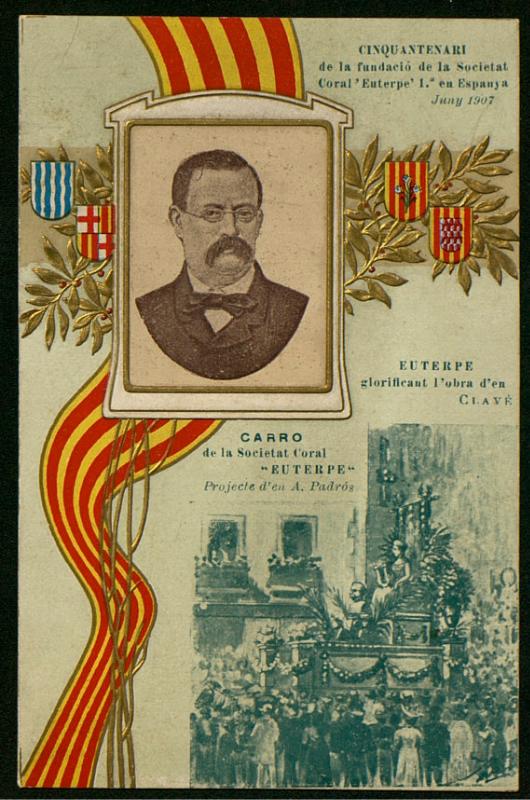 [Postal en homenatge a Josep Anselm Clavé.]