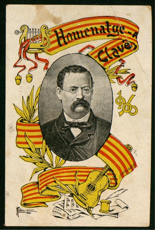 [Postal en homenatge a Josep Anselm Clavé.]