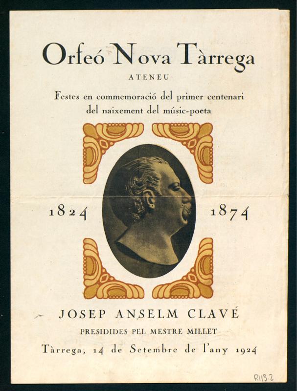[Programa d’homenatge a Josep Anselm Clavé realitza per l’Orfeó Nova Tàrrega]