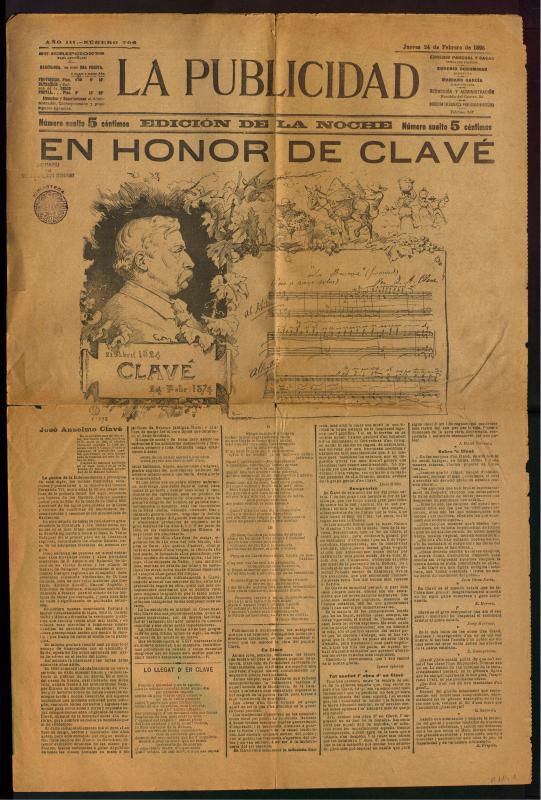 [Retall de premsa sobre Anselm Clavé]