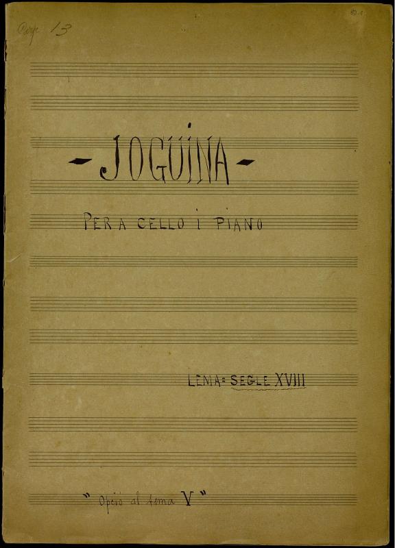 Joguina: per a cello i piano