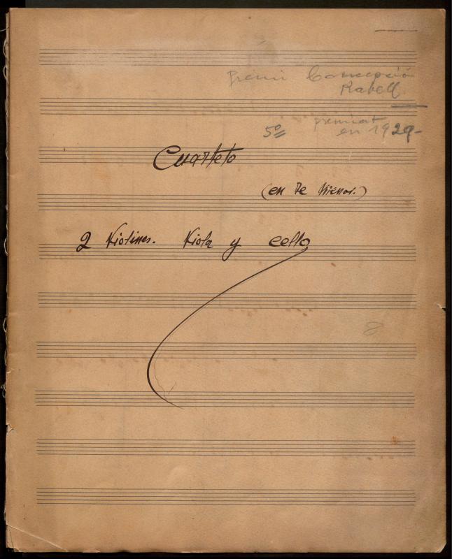 Cuarteto (en re menor) 2 violines, viola y cello