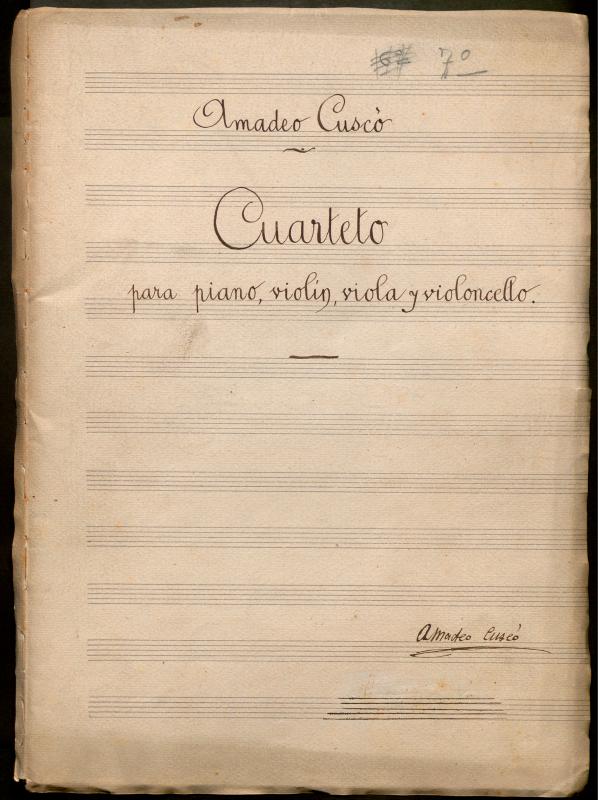 Cuarteto para piano, violín, viola y violoncello