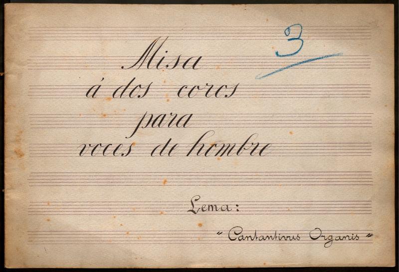 Misa a dos coros para voces de hombre