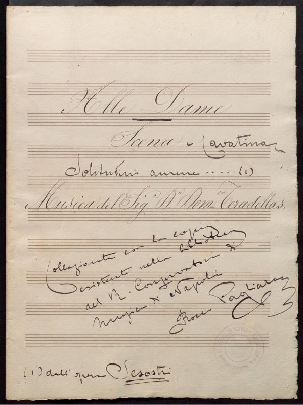 Scena – Cavatina Solitudini amore dall’ opera Sesostri