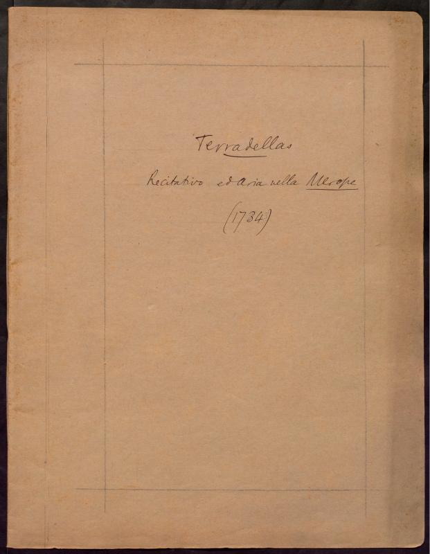 Recitativo ed Aria nella Mèropè; Aria: Dove si vide mai. Della Mèropè