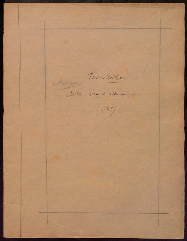 Recitativo ed Aria nella Mèropè; Aria: Dove si vide mai. Della Mèropè