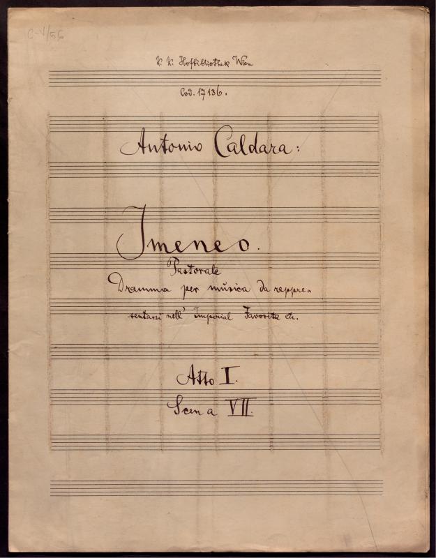 Imeneo. Pastorale. Dramma per música da repprea sentarsi nell’ Imperial Favorita etc.