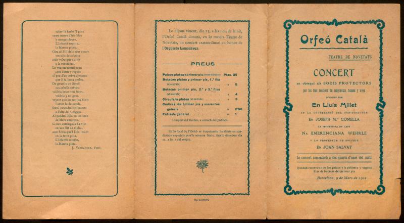[Programes de concert de l’Orfeó Català]