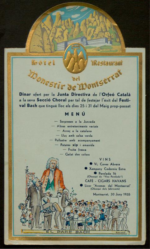 [Cartes de menús de dinars i sopars de l’Orfeó Català]