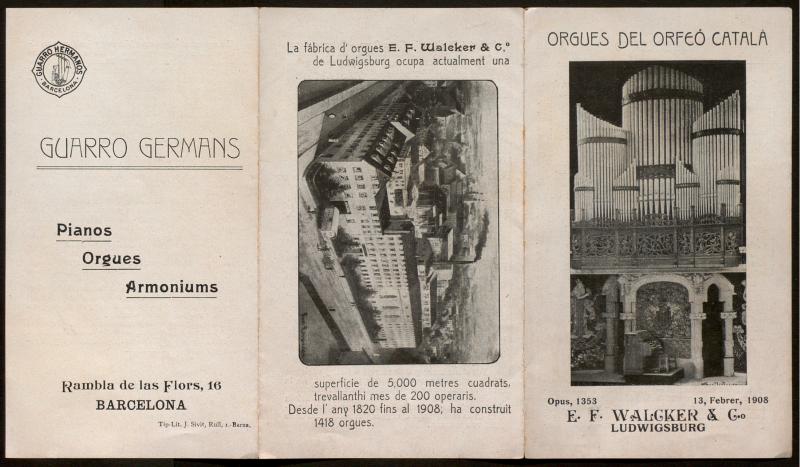 [Informació vària de l’Orfeó Català i el Palau]