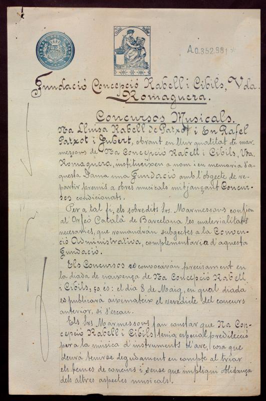 [Documentació administrativa. Contractes i escriptures.