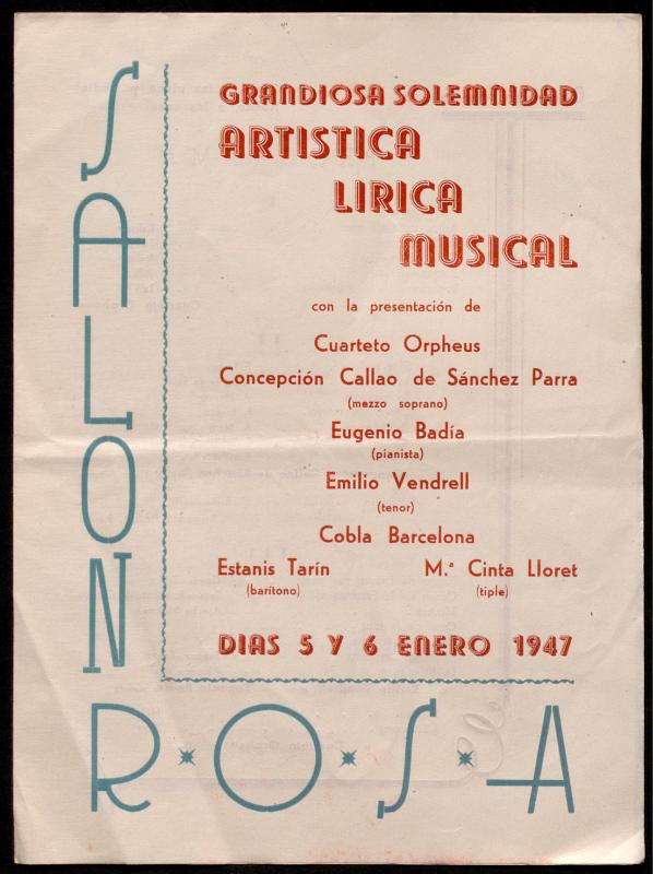 Programes de concerts de l’Emili Vendrell