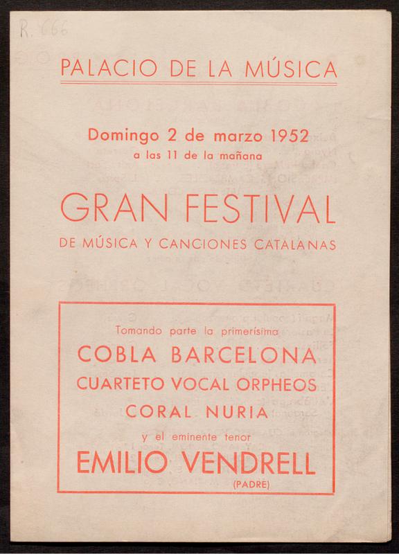Programes de concerts de l’Emili Vendrell