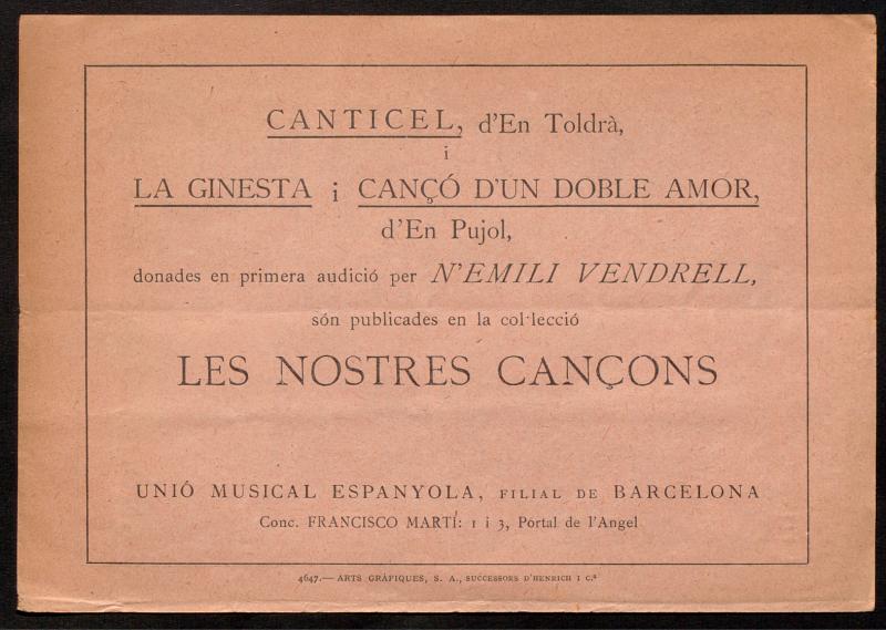 Programes de concerts de l’Emili Vendrell