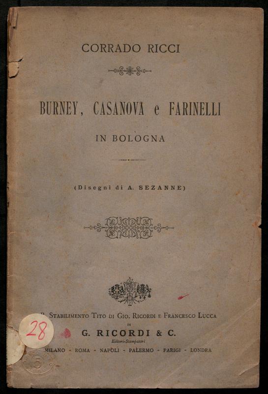 Burney, Casanova e Farinelli in Bologna