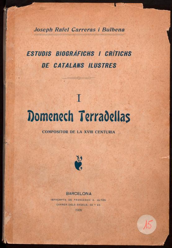 Domènech Terradellas : compositor de la XVIII centuria