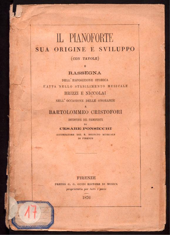 Il Pianoforte : sua origine e sviluppo (con tavole)