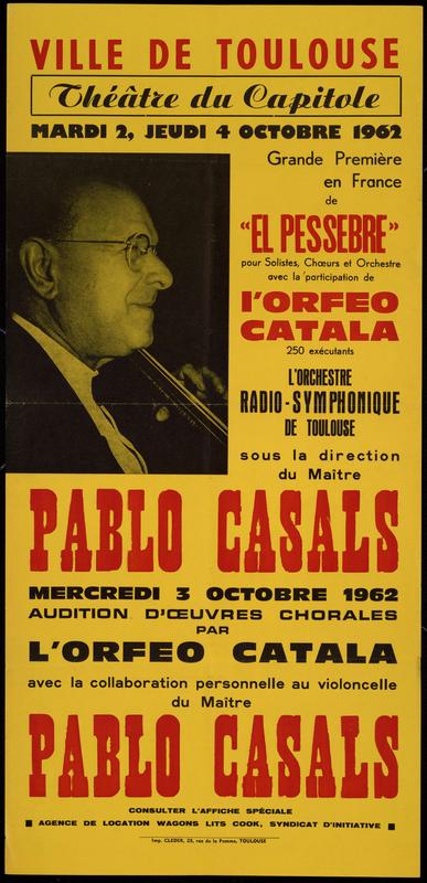 «El Pessebre» de Pablo Casals. Ville de Toulouse. Théâtre du Capitole.