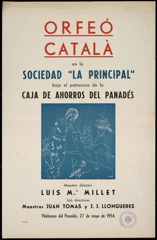 Orfeó Català en la Sociedad «La Principal». Vilafranca del Penedès.