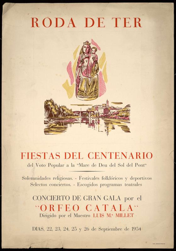 Concierto de Gran Gala por el Orfeó Català. Roda de Ter.