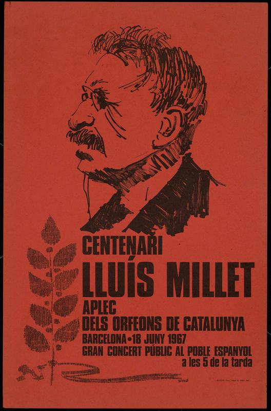 Centenari Lluís Millet. Aplec dels Orfeons de Catalunya. Poble Espanyol, Barcelona.