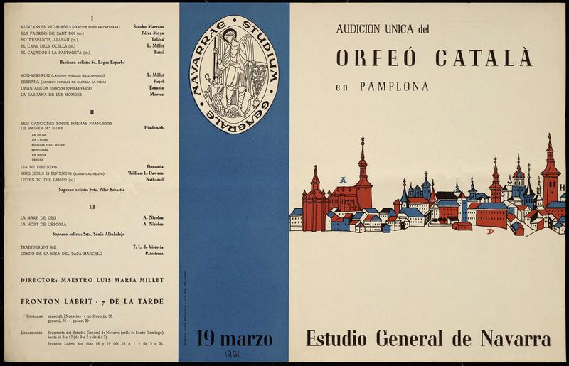 Audición única del Orfeó Català en Pamplona