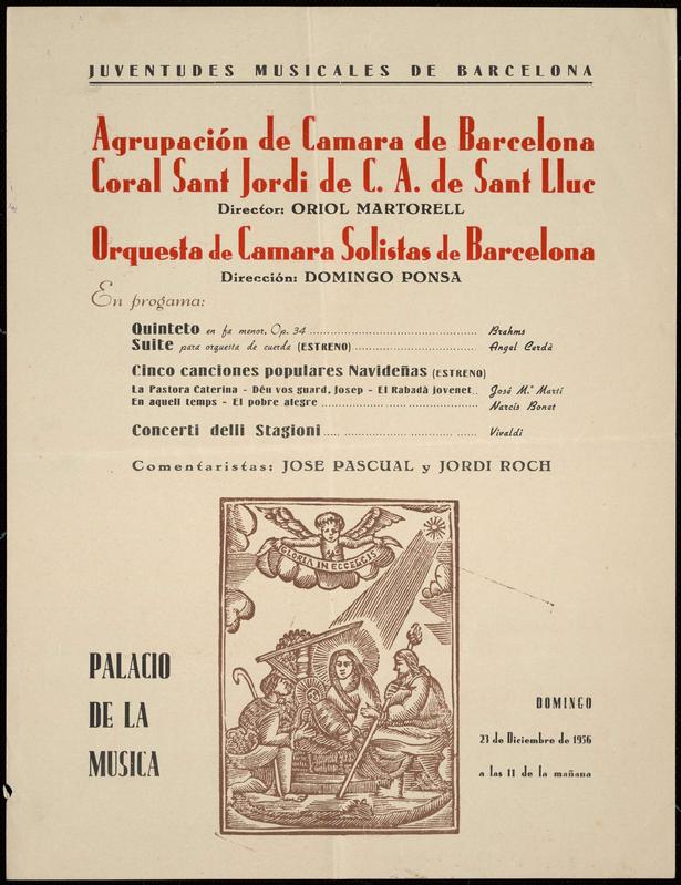 Agrupación de Cámara de Barcelona, Coral Sant Jordi i Orquestra de Cámara Solistas de Barcelona