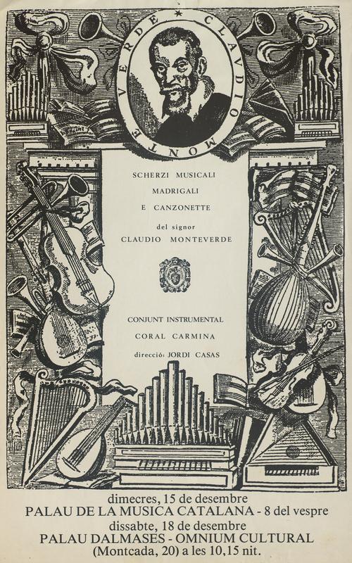 «Scherzi Musicale Madrigali e canzonetta» del signor Claudio Monteverde. Conjunt Intrumental, Coral Carmina