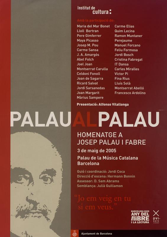Palau al Palau. Homenatge a Josep Palau i Fabre