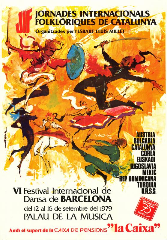 VI Festival Internacional de Dansa de Barcelona. Jornades internacionals folklòriques de Catalunya