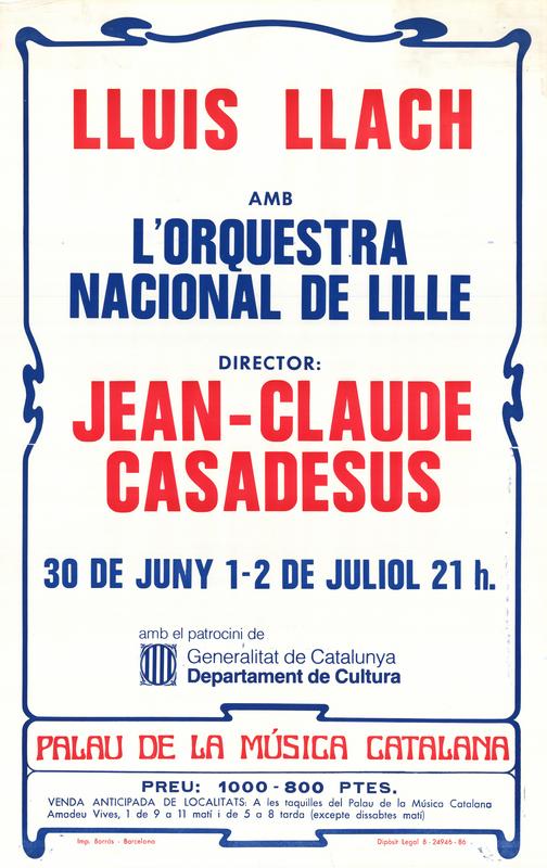 Lluís Llach amb l’Orquestra Nacional de Lille