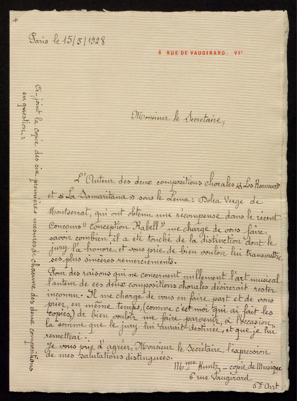 Carta de P. Kuntz