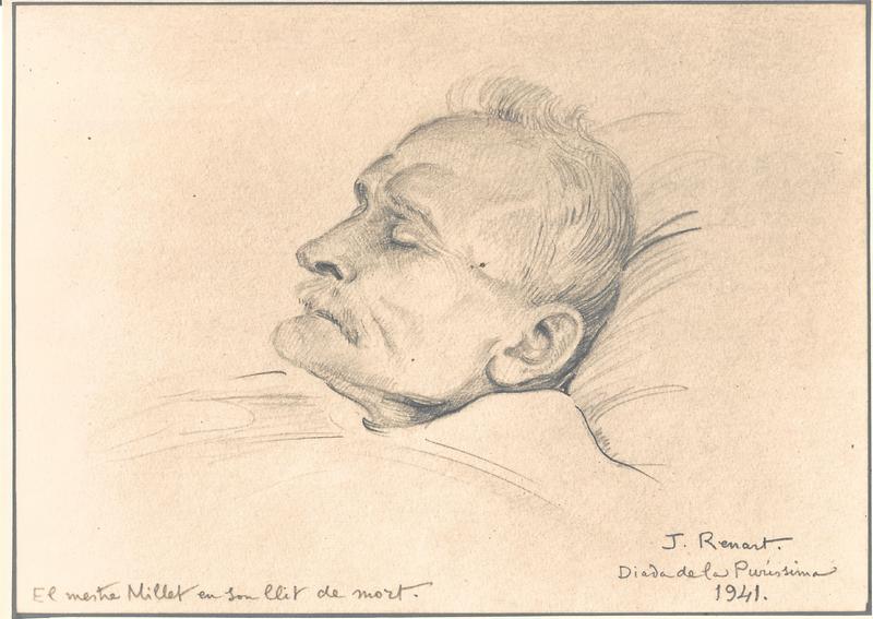 El mestre Millet en son llit de mort