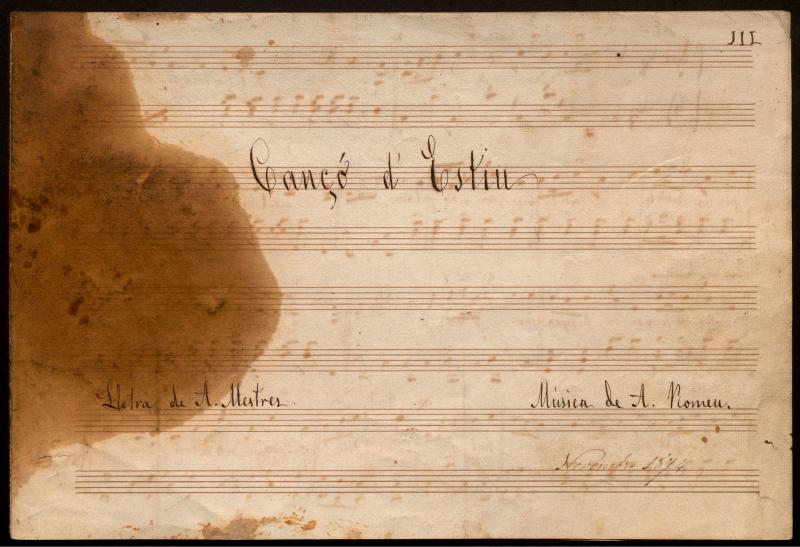 Cançó d’Estiu. Lletra d’Apeles Mestres. Música de Josep Mª Jardí Sabater