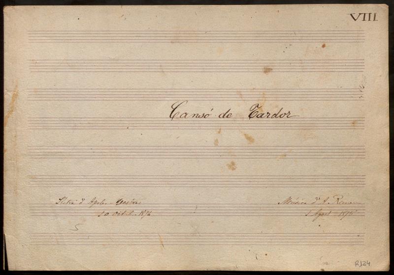 Cansò d’amor. Lletra d’Apeles Mestres. Música d’A. Romeu